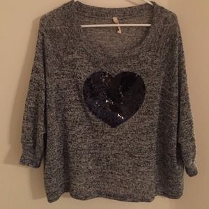 Sequin Heart Sweater Sequin Heart Sweater