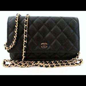 Chanel Black Caviar Gold Hardware WOC Chanel Black Caviar Gold Hardware WOC