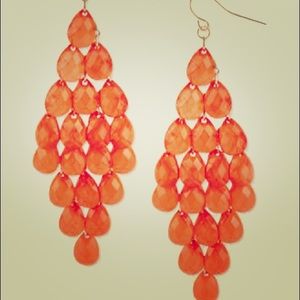 Jewelry - Jennifer Lopez orange teardrop chandelier earrings Jewelry - Jennifer Lopez orange teardrop chandelier earrings