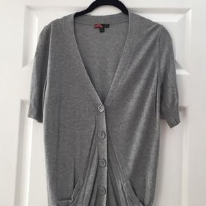 S/S button up sweater - heather grey S/S button up sweater - heather grey