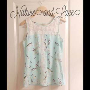 Maurices Tops - Nature Birds Lace Top Maurices Tops - Nature Birds Lace Top