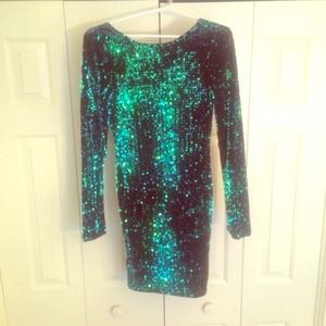 NWOT green long sleeved sequin dress NWOT green long sleeved sequin dress