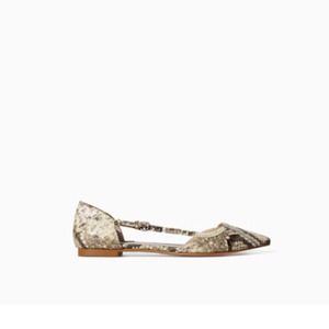 Zara flats snake print Zara flats snake print