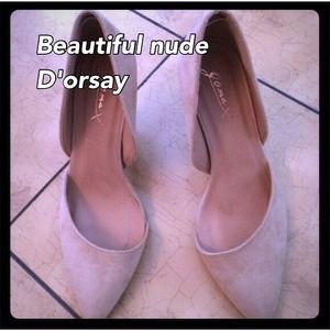 Shoes - Nude suede beautiful D'orsay!! 👍 Shoes - Nude suede beautiful D'orsay!! 👍