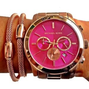 Michael Kors Rose Gold Tone Chronograph Watch Michael Kors Rose Gold Tone Chronograph Watch