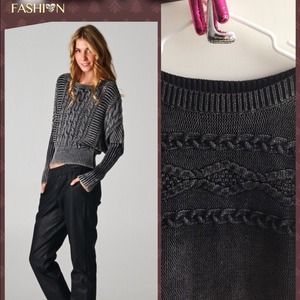 Cable Knit! ASOS B+AB Boatneck Crop Sweater Cable Knit! ASOS B+AB Boatneck Crop Sweater