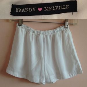 Brandy Melville White Chiffon Shorts Brandy Melville White Chiffon Shorts