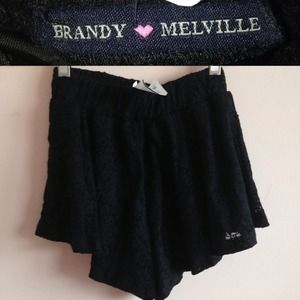Brandy Melville Black Lace Shorts Brandy Melville Black Lace Shorts