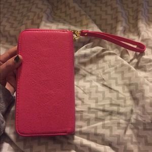 Pink double zipper wallet Pink double zipper wallet