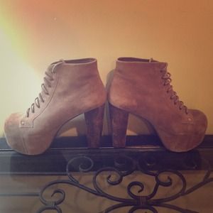 Jeffrey Campbell "Litas" in Taupe Suede Jeffrey Campbell "Litas" in Taupe Suede
