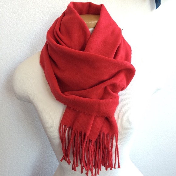 79 off Macy's Accessories ️ ️New! Macy's Red Cashmere Like Fringe