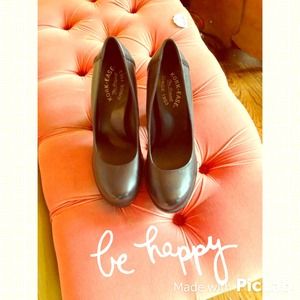 Kork ease black leather chunky pumps - comfortable Kork ease black leather chunky pumps - comfortable