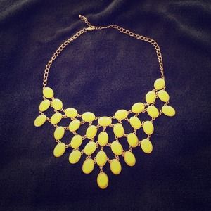 Neon Yellow Statement Necklace Neon Yellow Statement Necklace