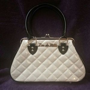 Rockabilly Black and White Sparkle Purse Rockabilly Black and White Sparkle Purse