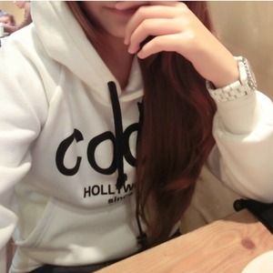 Classic chic hoodie (white and grey) Classic chic hoodie (white and grey)