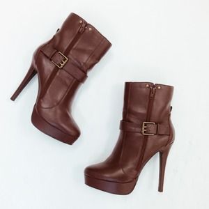 Charles David Shoes - Charles David Barri Cognac Ankle Boot Charles David Shoes - Charles David Barri Cognac Ankle Boot