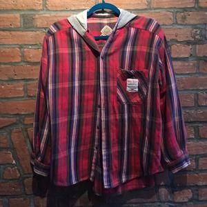 Vintage sunset beach flannel with hood! Vintage sunset beach flannel with hood!