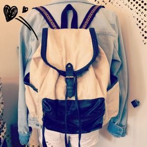 Mossimo Supply Co. Handbags - Mossimo natural canvas & leather backpack tribal Mossimo Supply Co. Handbags - Mossimo natural canvas & leather backpack tribal
