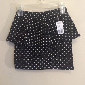 Black and White Polk-a-Dot Peplum Skirt Black and White Polk-a-Dot Peplum Skirt