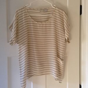 Anthropologie stripe silk blouse Anthropologie stripe silk blouse