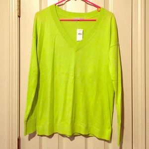 GAP Sweaters - GAP neon green boyfriend sweater GAP Sweaters - GAP neon green boyfriend sweater