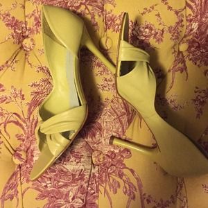 BCBGirls Shoes - BCBGirls lime yellow d'orsay BCBGirls Shoes - BCBGirls lime yellow d'orsay