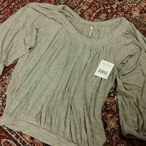 Free People New W Tags Gray XS Top Soft! Free People New W Tags Gray XS Top Soft!