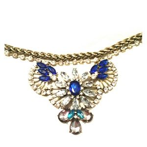 Gold Necklace with large rhinestones Gold Necklace with large rhinestones