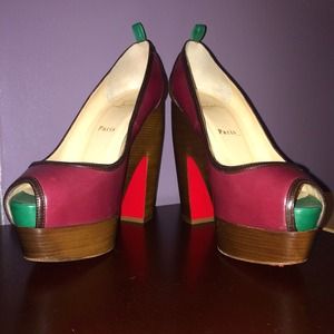Christian Louboutin Shoes - Colorblock peeptoe Boudreaux platforms Christian Louboutin Shoes - Colorblock peeptoe Boudreaux platforms
