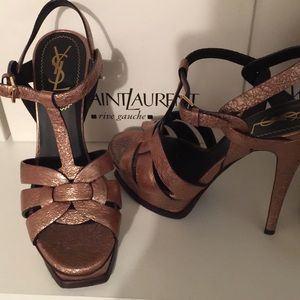 Yves Saint Laurent Shoes - YSL Tribute Sandals Sz. 37 in Bronze Yves Saint Laurent Shoes - YSL Tribute Sandals Sz. 37 in Bronze