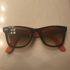 Authentic black and orange Raybans Authentic black and orange Raybans
