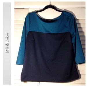14th & Union Tops - 3/4 L Sleeves Boat Neck Top 14th & Union Tops - 3/4 L Sleeves Boat Neck Top