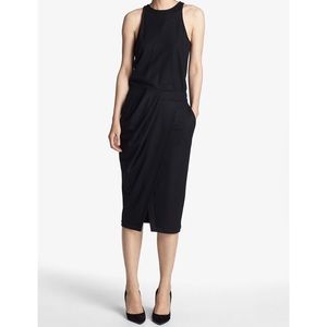 Helmut Lang Sonar Wool Drape Front Dress Helmut Lang Sonar Wool Drape Front Dress