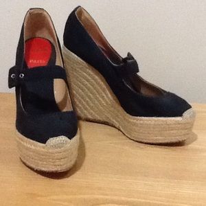 Christian Louboutin Shoes - Christian Louboutin Black Wedge Espadrilles Christian Louboutin Shoes - Christian Louboutin Black Wedge Espadrilles