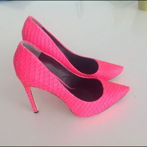 Rachel Roy bright pink stilettos Rachel Roy bright pink stilettos