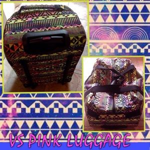 PINK Victoria's Secret Handbags - VS PINK AZTEC Luggage PINK Victoria's Secret Handbags - VS PINK AZTEC Luggage