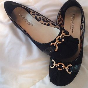 Christian Siriano Shoes - Christian Siriano black flats with gold and tassel Christian Siriano Shoes - Christian Siriano black flats with gold and tassel