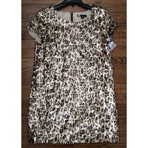 UK French a Connection Sequin Leopard Mini Dress UK French a Connection Sequin Leopard Mini Dress