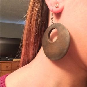 Jewelry - Brown wooden circle earrings Jewelry - Brown wooden circle earrings
