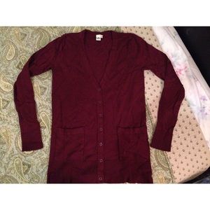 14th & Union Sweaters - 14th & Union Burgundy Stretchy Longline Cardigan S 14th & Union Sweaters - 14th & Union Burgundy Stretchy Longline Cardigan S
