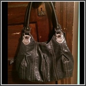 Genna De Rossi Handbags - Genna De Rossi Handbag - Black w/ Silver Accents Genna De Rossi Handbags - Genna De Rossi Handbag - Black w/ Silver Accents