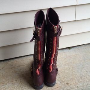 Rue 21 Boots - Cherry Red Back Zipper Boots! Rue 21 Boots - Cherry Red Back Zipper Boots!