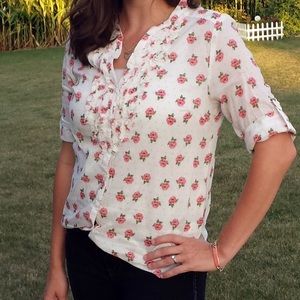 LC Lauren Conrad Floral Blouse LC Lauren Conrad Floral Blouse