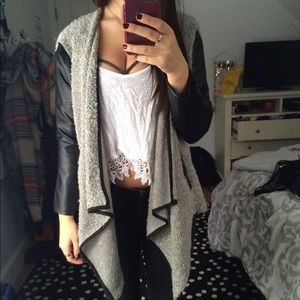 LF Jackets & Blazers - Lf jacket with wool and leather sleeves LF Jackets & Blazers - Lf jacket with wool and leather sleeves