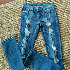Flying Monkey distressed skinny jeans Flying Monkey distressed skinny jeans