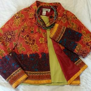 Coldwater Creek Jackets & Blazers - Multi-colored floral jacket Coldwater Creek Jackets & Blazers - Multi-colored floral jacket