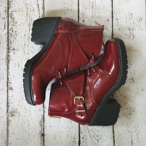 Report Signature Boots - Maroon Lace Up Bootie (Report Signature Mariah) Report Signature Boots - Maroon Lace Up Bootie (Report Signature Mariah)
