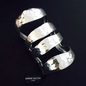 Karine Sultan Jewelry - Karine Sultan Matte Silver Extra Large Cuff Karine Sultan Jewelry - Karine Sultan Matte Silver Extra Large Cuff