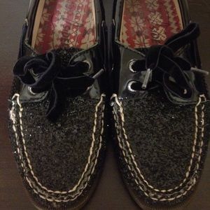 Sperry Top-Sider Shoes - Black Sparkley Sperrys Sperry Top-Sider Shoes - Black Sparkley Sperrys