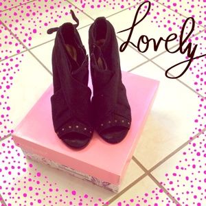 Shoedazzle Shoes - Black peep toe booties Shoedazzle Shoes - Black peep toe booties